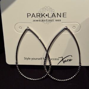 Park Lane Silver Almond Earrings